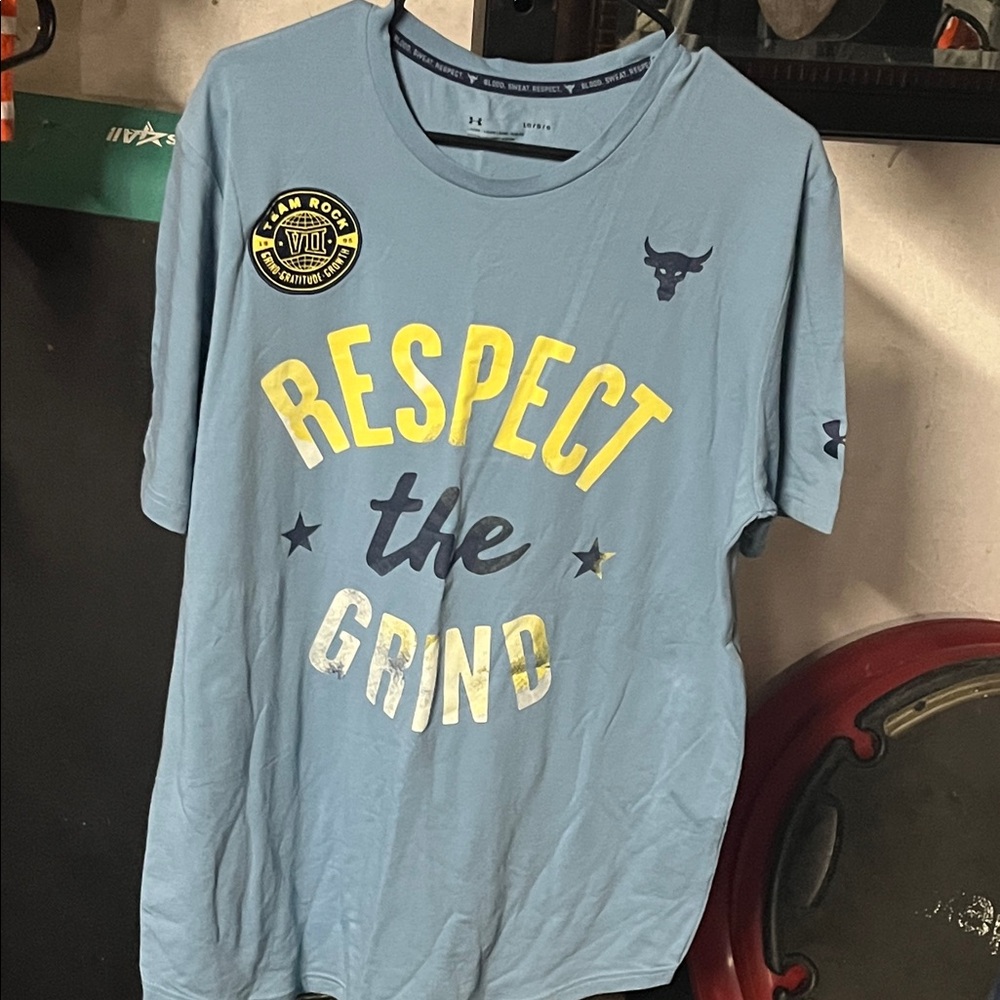 Under Armour Light Blue 'Respect the Grind' Tee